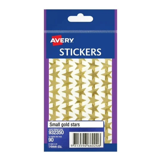 Stickers Avery Small Gold Stars