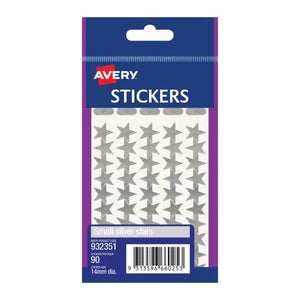 Stickers Avery Small Silver Stars