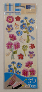 Stickers Birch Dimensional Flowers a