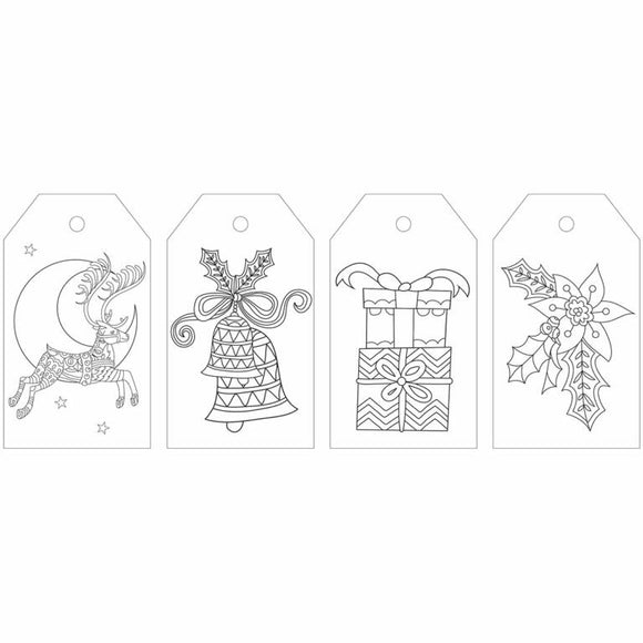 Paper Colouring Tags Kaisercraft - Christmas Cheer