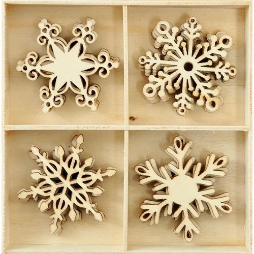 Wooden Flourish Pack Kaisercraft Mini - Snowflakes