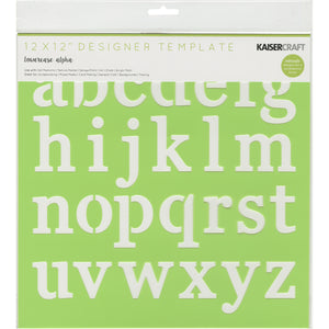 Template Kaisercraft 12x12" Lowercase Alpha