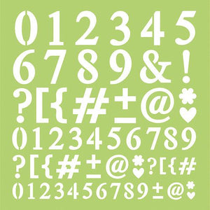 Template Kaisercraft 12x12" Number & Punctuation