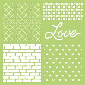 Template Kaisercraft 12x12" Love