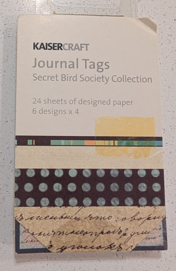 Journal Tags Kaisercraft Secret Bird Society Collection