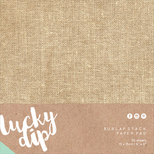 Burlap Stack Paper Pack Kaisercraft 15 x 15cm Pk20