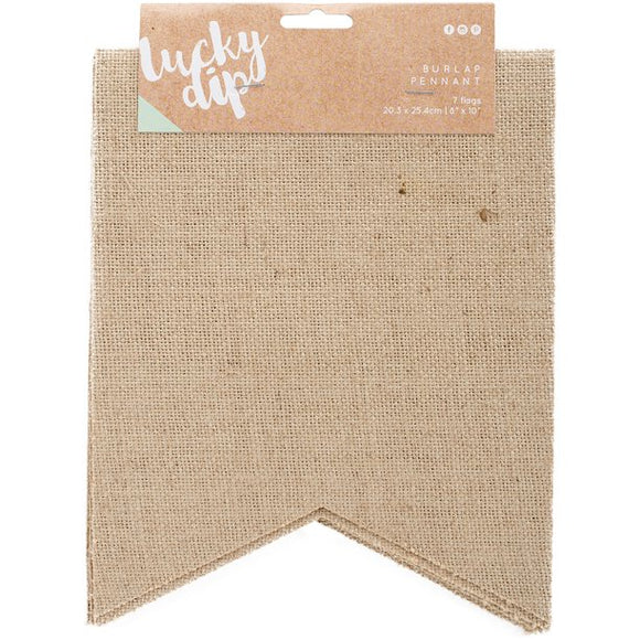 Burlap Pennant Kaisercraft 20.3 x 25.4cm Pk7