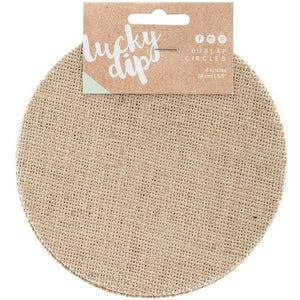 Burlap Circles Kaisercraft 14cm Pk4