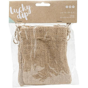 Burlap Jute Bags Kaisercraft 10 x 12.5cm Pk3