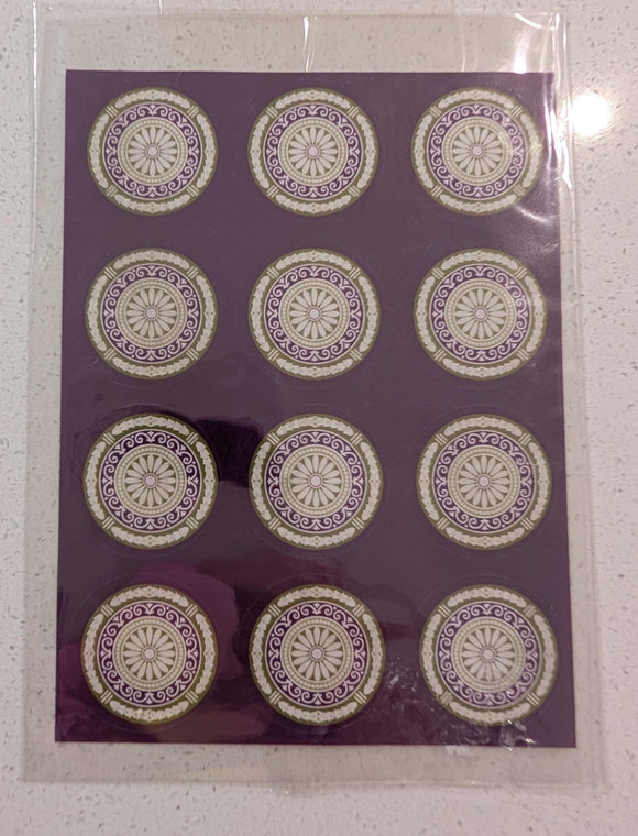 Stickers IPaper Envelope Seals Round Purple