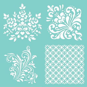 Template Kaisercraft 12x12" Damask Quarters