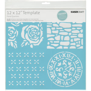 Template Kaisercraft 12x12" Floral Quarters