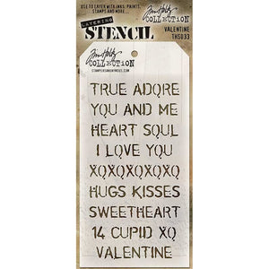 Stencil Tim Holtz Layering 4.125x8.5" Valentine