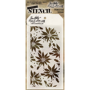 Stencil Tim Holtz Layering 4.125x8.5" Poinsettia