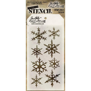 Stencil Tim Holtz Layering 4.125x8.5" Snowflakes