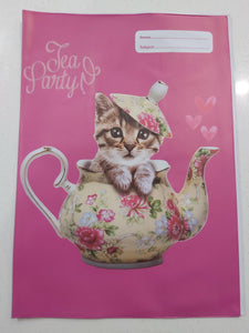 Book Cover A4 Spencil Teapot Cat