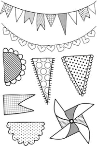 Stamp - Save the Date - Pennants