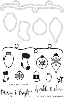 Die & Stamp Set Kaisercraft - Christmas Garland