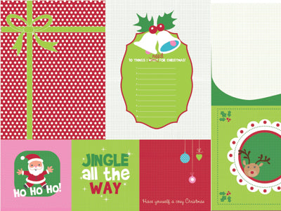 Paper Kaisercraft - Mint Twist Collection - Ho Ho Ho!