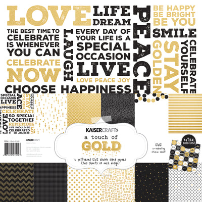 Paper Pack Kaisercraft - A Touch of Gold Collection