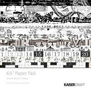 Paper Pad 6.5" Black & White Timeless