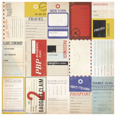 Paper Kaisercraft - Check In Collection - Specialty Perforated - Journey