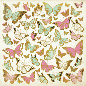 Paper Kaisercraft - All That Glitters Collection - Specialty Foil - Golden Butterflies