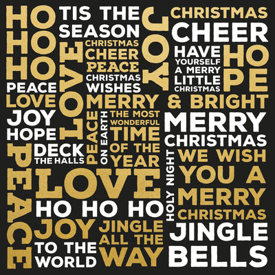 Paper Kaisercraft - A Touch of Gold Collection - Specialty Foil - Christmas Words