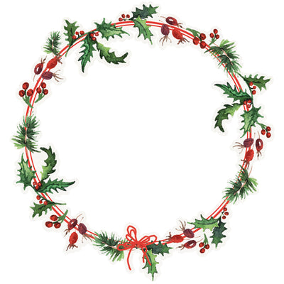 Paper Kaisercraft - Home for Christmas Collection - Specialty Die Cut - Holly Wreath