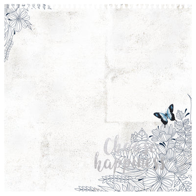 Paper Kaisercraft - Indigo Skies Collection - Specialty Die Cut Foil - Choose Happiness