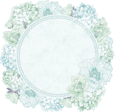 Paper Kaisercraft - Lilac Whisper Collection - Specialty Die Cut - Hydrangea Wreath