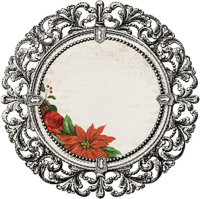 Paper Kaisercraft - Letters to Santa Collection - Specialty Die Cut - Poinsettia Frame