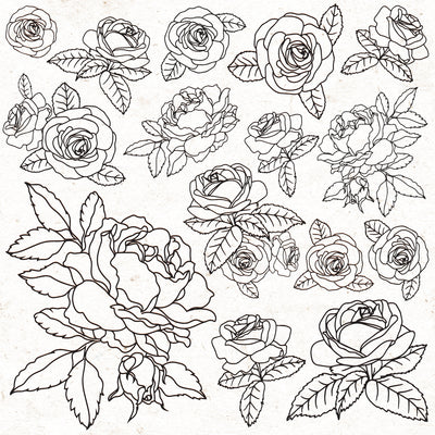 Paper Kaisercraft - Peachy Collection - Specialty Gloss - Roses