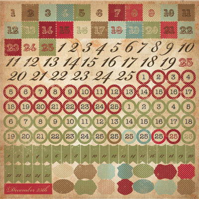 Sticker Sheet Kaisercraft Turtle Dove Collection - Numbers