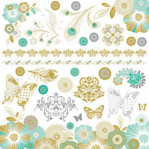 Sticker Sheet Kaisercraft Elegance Collection