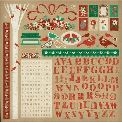 Sticker Sheet Kaisercraft Holly Bright